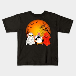 Guinea Pig Halloween Pumpkin (7) Kids T-Shirt